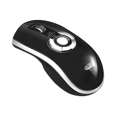 Adesso Air Mouse Elite Wireless Presenter Mouse, 2.4 GHz Frequency/100 ft Wireless Range, Left/Right Hand Use, Black (ADEIMOUSEP20)