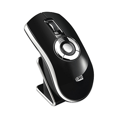 Adesso Air Mouse Elite Wireless Presenter Mouse, 2.4 GHz Frequency/100 ft Wireless Range, Left/Right Hand Use, Black (ADEIMOUSEP20)