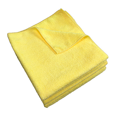 Smart Choice Microfiber Cloths 14x14 38gm Yellow, Pack Of 12 (PNP915170Y)