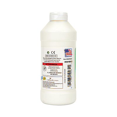 Crayola Portfolio Series Acrylic Paint, Titanium White, 16 oz Bottle (CYO204016432)