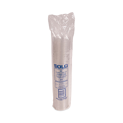 Solo Straw-Slot Cold Cup Lids, Fits 10 oz Cups, Clear, 100 Pack, 25 Packs/Carton (DCC600TS)