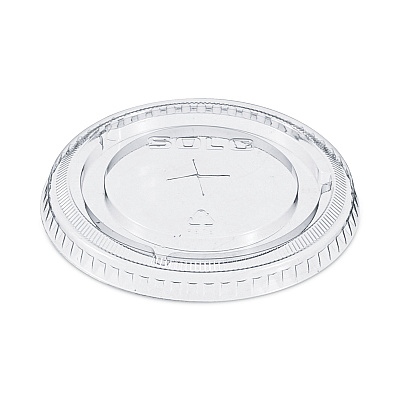 Solo Straw-Slot Cold Cup Lids, Fits 9 oz to 20 oz Cups, Clear, 100/Pack (DCC662TSPK)