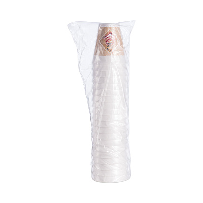 Dart Cafe G Foam Hot/Cold Cups, 12 oz, Brown/Red/White, 20/Pack (DCC12X16GPK)