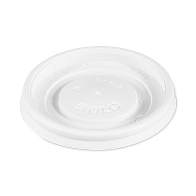 Solo Polystyrene Vented Hot Cup Lids, Fits 4 oz Cups, White, 100/Pack, 10 Packs/Carton (SCCVL34R0007)