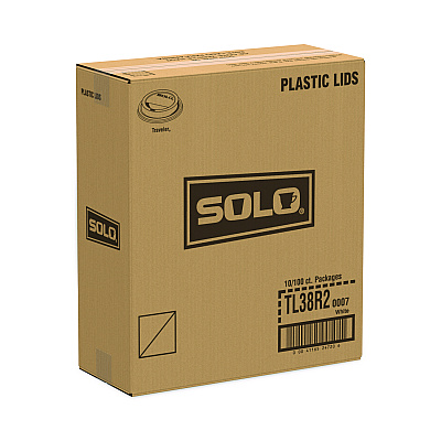 Solo Traveler Dome Hot Cup Lid, Fits 8 oz Cups, White, 100/Pack, 10 Packs/Carton (SCCTL38R2)