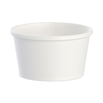 Solo Flexstyle Double Poly Paper Containers, 8 oz, White, Paper, 25/Pack, 20 Packs/Carton (SCCHS4085WH)