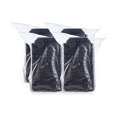 Dart PresentaBowls Pro Black Square Bowls, 32 oz, 8.5 x 8.5 x 2, Plastic, 63/Bag, 4 Bags/Carton (DCCB32SB)