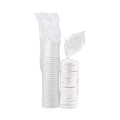 Solo Flexstyle Double Poly Food Combo Packs, 16 oz, White, Paper, 25/Pack, 10 Packs/Carton (SCCKHB16A)