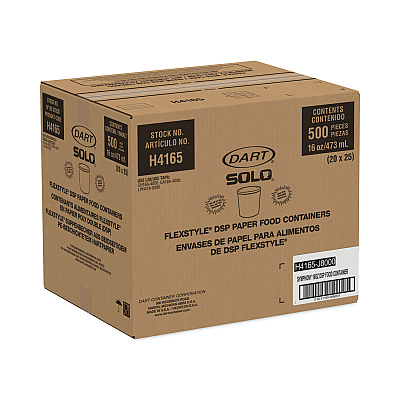 Solo Flexstyle Double Poly Paper Containers, 16 oz, Symphony Design, Paper, 25/Pack, 20 Packs/Carton (SCCH4165SYM)