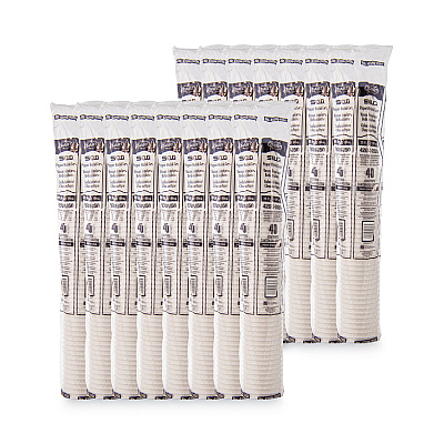 Solo Single-Sided Poly Paper Hot Cups, 20 oz, White, 600/Carton (SCC420W)