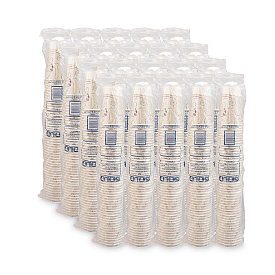 Solo Symphony Treated-Paper Cold Cups, ProPlanet Seal, 16 oz, White/Beige/Red, 50/Bag, 20 Bags/Carton (SCCRW16SYM)