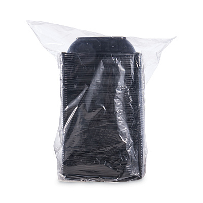 Dart PresentaBowls Pro Black Square Bowls, 32 oz, 8.5 x 8.5 x 2, Plastic, 63/Bag, 4 Bags/Carton (DCCB32SB)