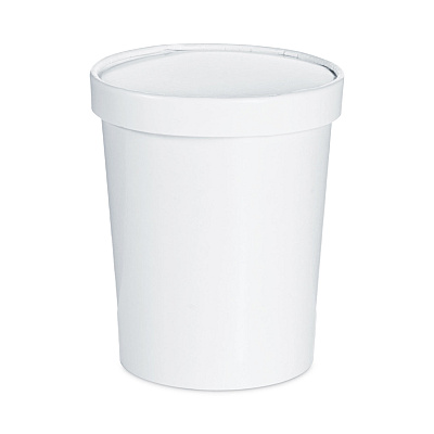 Solo Flexstyle Double Poly Food Combo Packs, 32 oz, White, Paper, 25 Cups and 25 Lids/Pack, 10 Packs/Carton (SCCKHB32A)