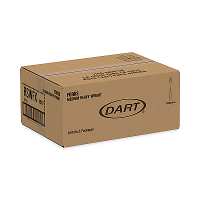 Solo Reliance Mediumweight Cutlery, Fork, White, 100/Box, 1,000/Carton (SCCRSWFX)