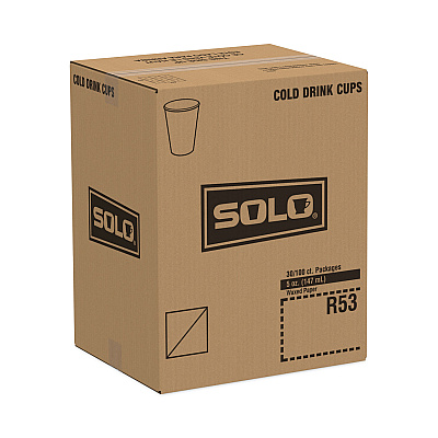 Solo Symphony Design Paper Water Cups, ProPlanet Seal, 5 oz, 100/Bag, 30 Bags/Carton (SCCR53SYMCT)