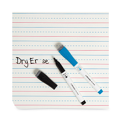 U Brands Double-Sided Dry Erase Lap Board, 12 x 9, White Surface, 24/Pack (UBR4863U0001)