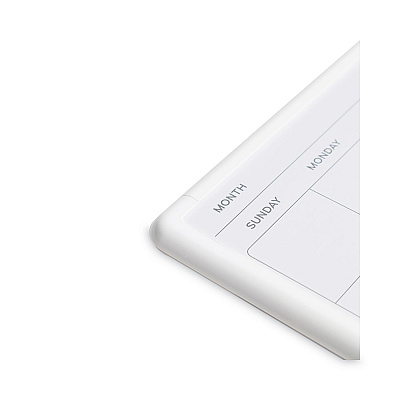 U Brands Magnetic Dry Erase Monthly Calendar, 14 x 11.66, White Surface, White Plastic Frame (UBR260U0004)