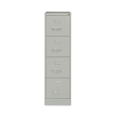 Alera Four-Drawer Economy Vertical File, Letter-Size File Drawers, 15" x 22" x 52", Light Gray (ALEHVF152252LG)