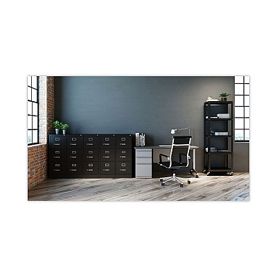 Alera Three-Drawer Economy Vertical File, Letter-Size File Drawers, 15" x 22" x 40.19", Black (ALEHVF1541BL)