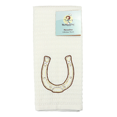 Sc Lucky Embroidered Kitchen Towel 16x26 Horseshoe, Case Of 40 Sets (SC-KT2-HS-CS)