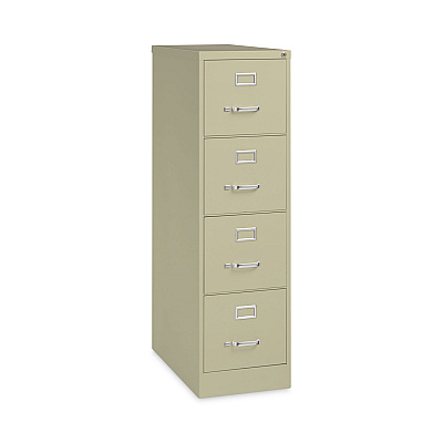 Alera Four-Drawer Economy Vertical File, Letter-Size File Drawers, 15" x 26.5" x 52", Putty (ALEHVF152652PY)
