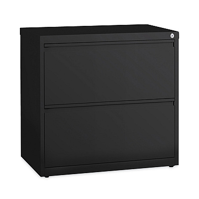 Hirsh Industries Lateral File Cabinet, 2 Letter/Legal/A4-Size File Drawers, Black, 30 x 18.62 x 28 (HID14971)