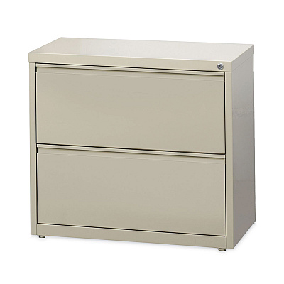 Hirsh Industries Lateral File Cabinet, 2 Letter/Legal/A4-Size File Drawers, Putty, 30 x 18.62 x 28 (HID14970)
