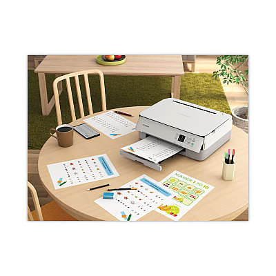 Canon PIXMA TR7020a WH Wireless All-in-One Inkjet Printer, Copy/Print/Scan, White (CNM4460C072)