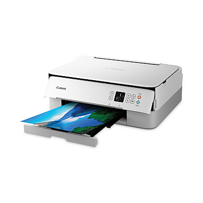 Canon PIXMA TR7020a WH Wireless All-in-One Inkjet Printer, Copy/Print/Scan, White (CNM4460C072)