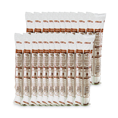 Solo Bare Eco-Forward PLA Paper Hot Cups, 8 oz, Leaf Design, White/Green/Orange, 50/Bag, 20 Bags/Carton (SCC378PLABB)