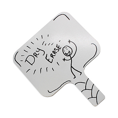 Flipside Dry Erase Paddle, 9.75 x 8, White Surface, 12/Pack (FLP10039)