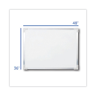 Flipside Framed Dry Erase Board, 48 x 36, White Surface, Silver Aluminum Frame (FLP17641)
