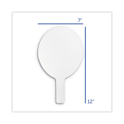 Flipside Dry Erase Paddle, 12 x 7, White Surface, 12/Pack (FLP12032)