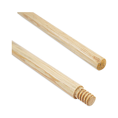 Boardwalk Threaded End Broom Handle, Lacquered Hardwood, 0.94" dia x 54", Natural (BWK121)