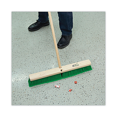 Boardwalk Threaded End Broom Handle, Lacquered Hardwood, 0.94" dia x 54", Natural (BWK121)