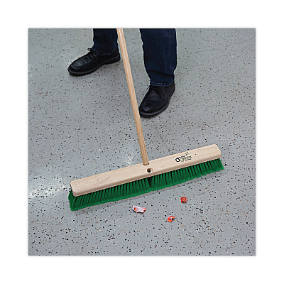 Boardwalk Threaded End Broom Handle, Lacquered Wood, 0.94" dia x 60", Natural (BWK122)