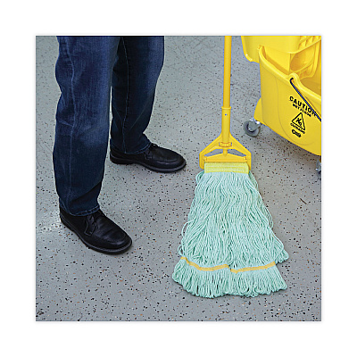 Boardwalk EcoMop Looped-End Mop Head, Recycled Fibers, Extra Large Size, Green (BWK1200XL)