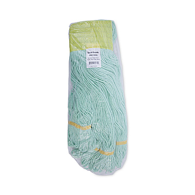 Boardwalk EcoMop Looped-End Mop Head, Recycled Fibers, Extra Large Size, Green (BWK1200XL)