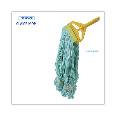 Boardwalk EcoMop Looped-End Mop Head, Recycled Fibers, Extra Large Size, Green, 12/CT (BWK1200XLCT)