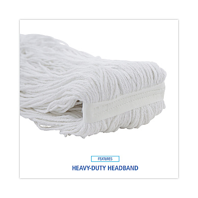 Boardwalk Cut-End Wet Mop Head, Rayon, No. 32, White, 12/Carton (BWK2032RCT)