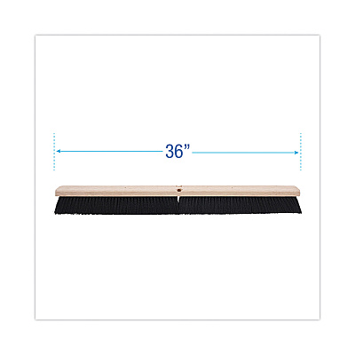 Boardwalk Floor Brush Head, 3" Black Polypropylene Bristles, 36" Brush (BWK20636)