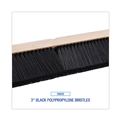 Boardwalk Floor Brush Head, 3" Black Polypropylene Bristles, 36" Brush (BWK20636)