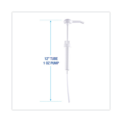 Boardwalk Siphon Pump, 1 oz/Pump, For 1 gal Bottles, Plastic, 12" Tube, White (BWK00417EA)