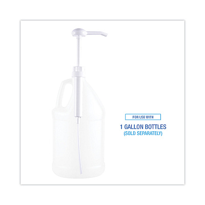 Boardwalk Siphon Pump, 1 oz/Pump, For 1 gal Bottles, Plastic, 12" Tube, White (BWK00417EA)