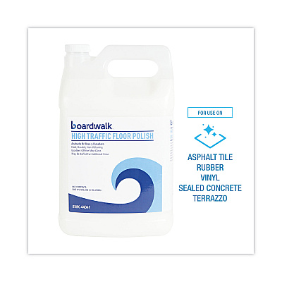 Boardwalk High Traffic Floor Polish, 1 gal Bottle, 4/Carton (BWK4404F)