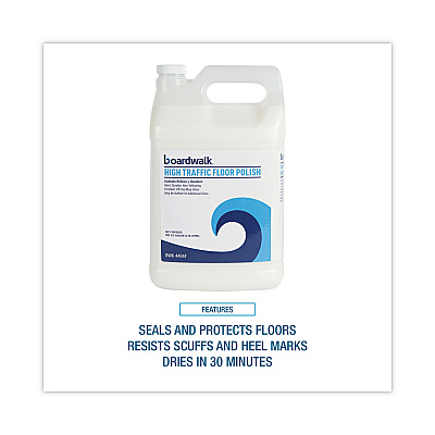 Boardwalk High Traffic Floor Polish, 1 gal Bottle, 4/Carton (BWK4404F)