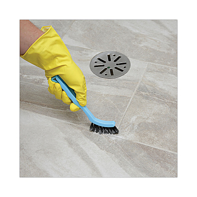 Boardwalk Grout Brush, Black Nylon Bristles, 8.13" Blue Plastic Handle (BWK9008)