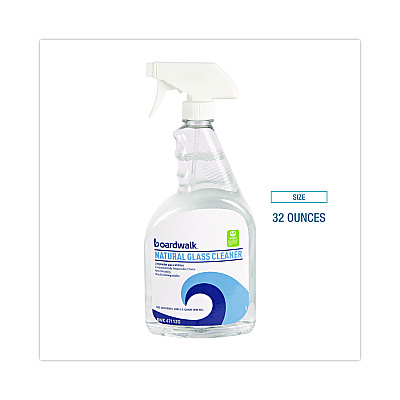 Boardwalk Natural Glass Cleaner, 32 oz Trigger Spray Bottle, 12/Carton (BWK47112G)