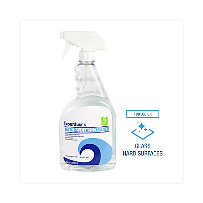 Boardwalk Natural Glass Cleaner, 32 oz Trigger Spray Bottle, 12/Carton (BWK47112G)