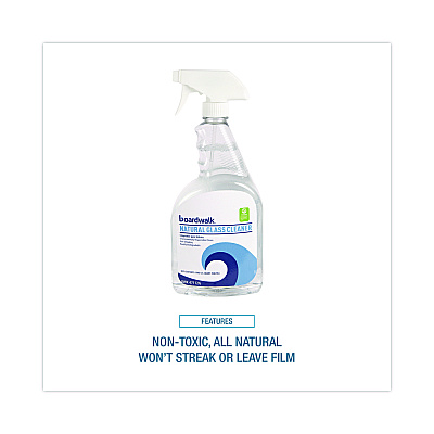 Boardwalk Natural Glass Cleaner, 32 oz Trigger Spray Bottle, 12/Carton (BWK47112G)